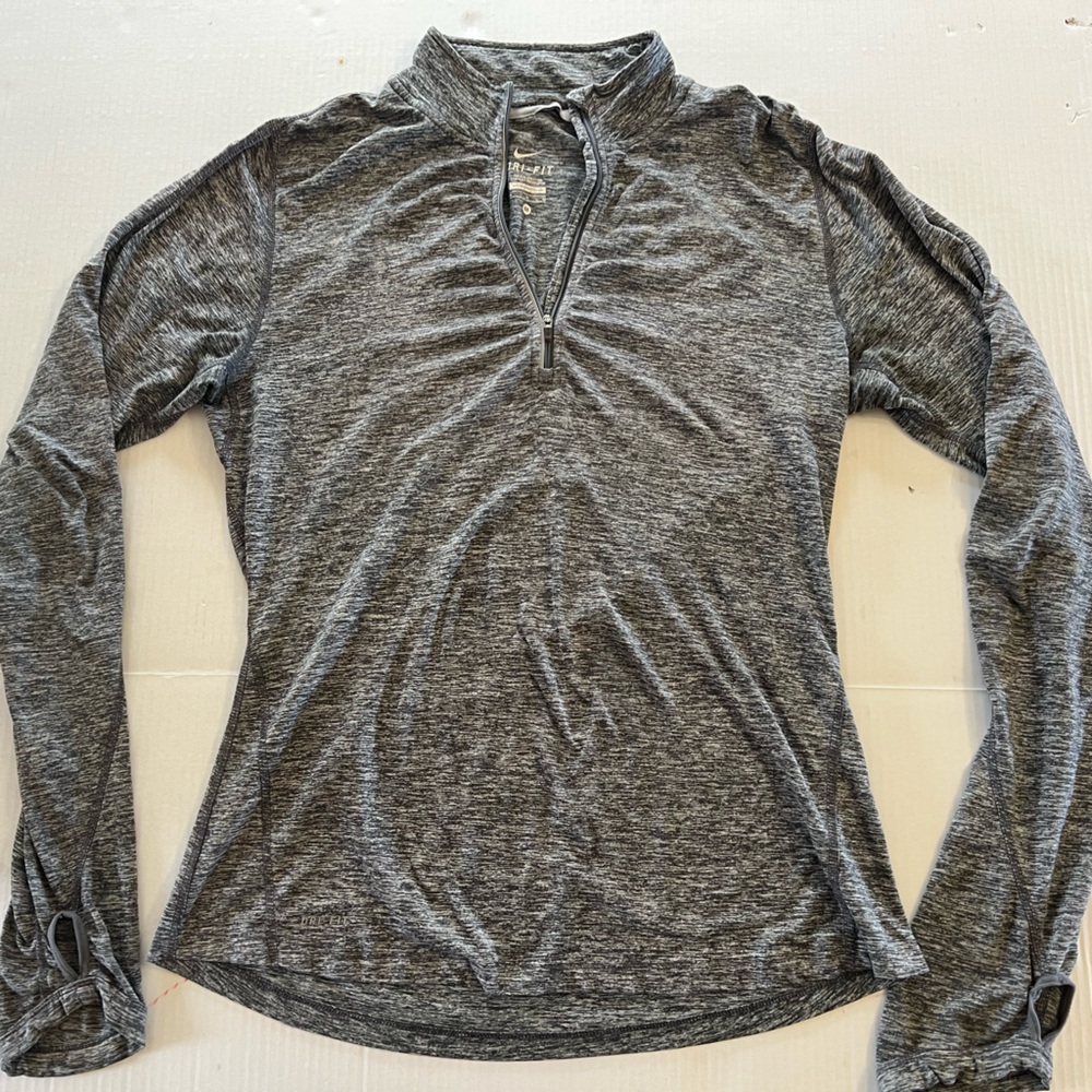 Nike Dri-FIT Heathered Gray Zip-Up Jacket size medium